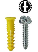 #10 Yellow Wing Conical Anchor Kit w/ Hex Head Combo Drive Screws