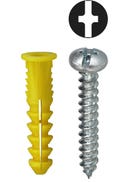 #10 Yellow Wing Conical Anchor Kit w/ Pan Head Combo Drive Screws (Tuff Pack)