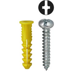 #10 Yellow Wing Conical Anchor Kit w/ Pan Head Combo Drive Screws