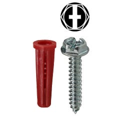 #6 Red Conical Anchor Kit w/ Hex Head Combo Drive Screws